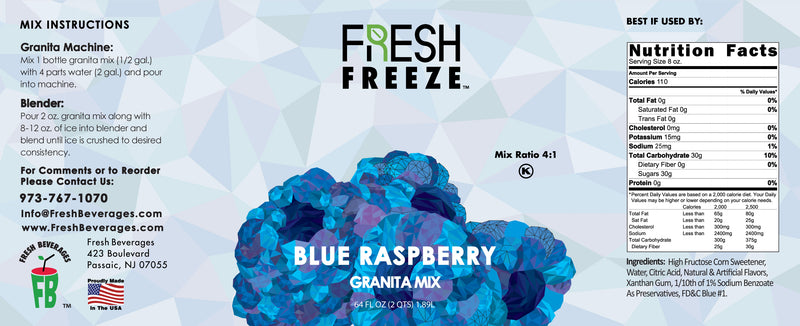 Blue Raspberry Granita Syrup